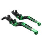 Green Extendable Brake Clutch Levers for Aprilia Tuono V4 1100RR 17-21