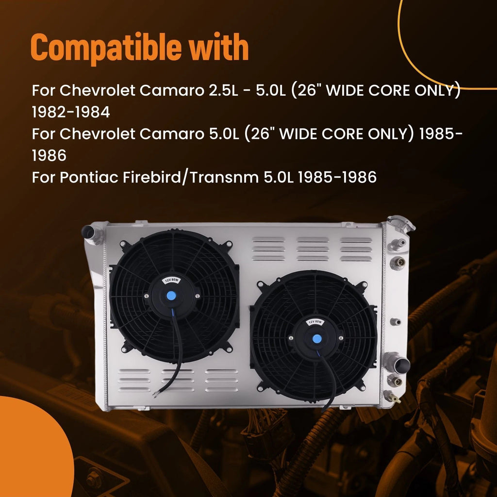 3-Row Radiator Shroud Fan for Chevrolet Camaro 1987–1992 (5.0L-5.7L) 951 CU750
