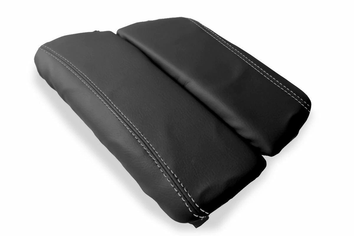 Leather Console Lid Armrest Cover for BMW F10 528 535 (2011–2016) Gray Stitch