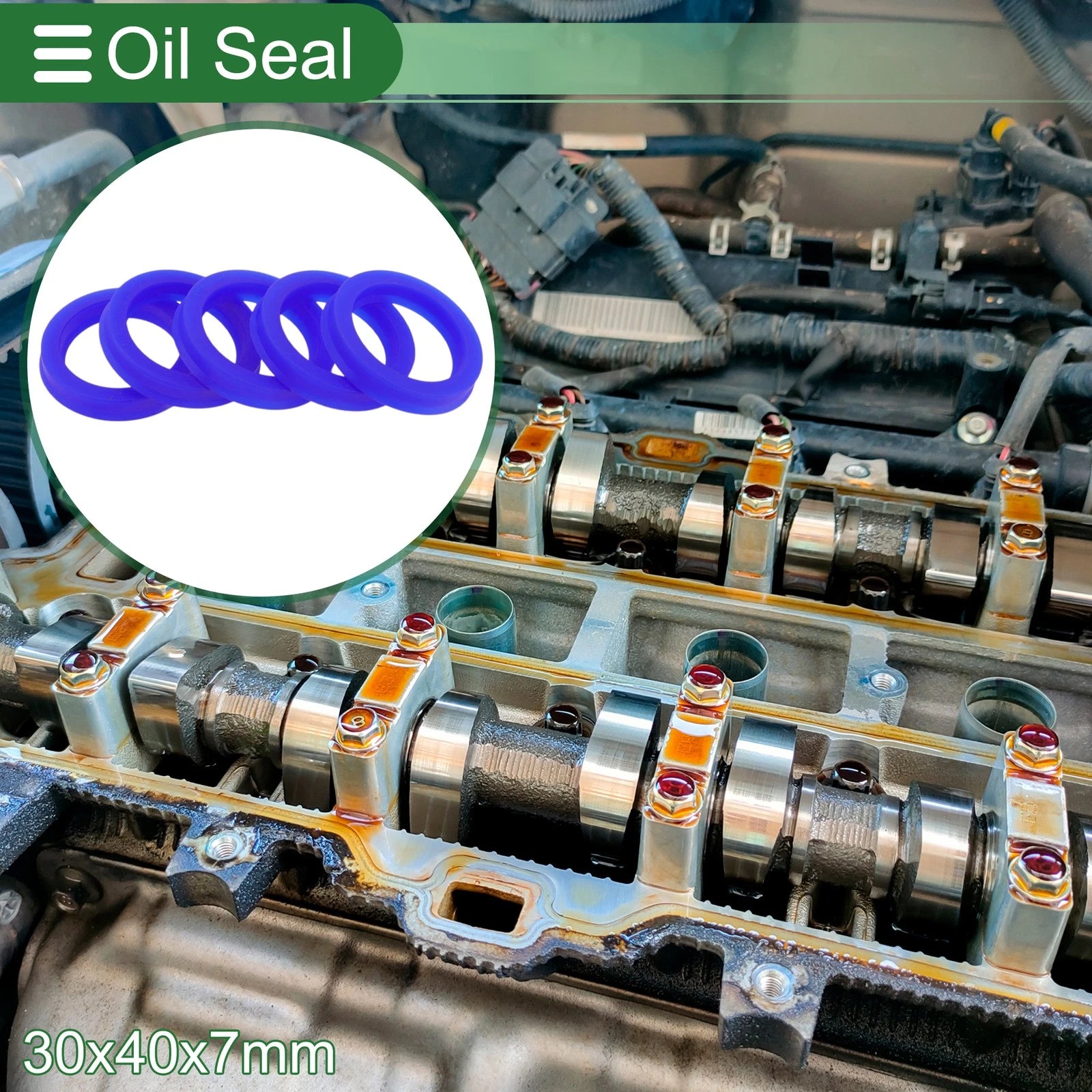 Set of 5 Oil Seal Rotary Shaft Seal 30x40x7mm High Pressure for Various Models