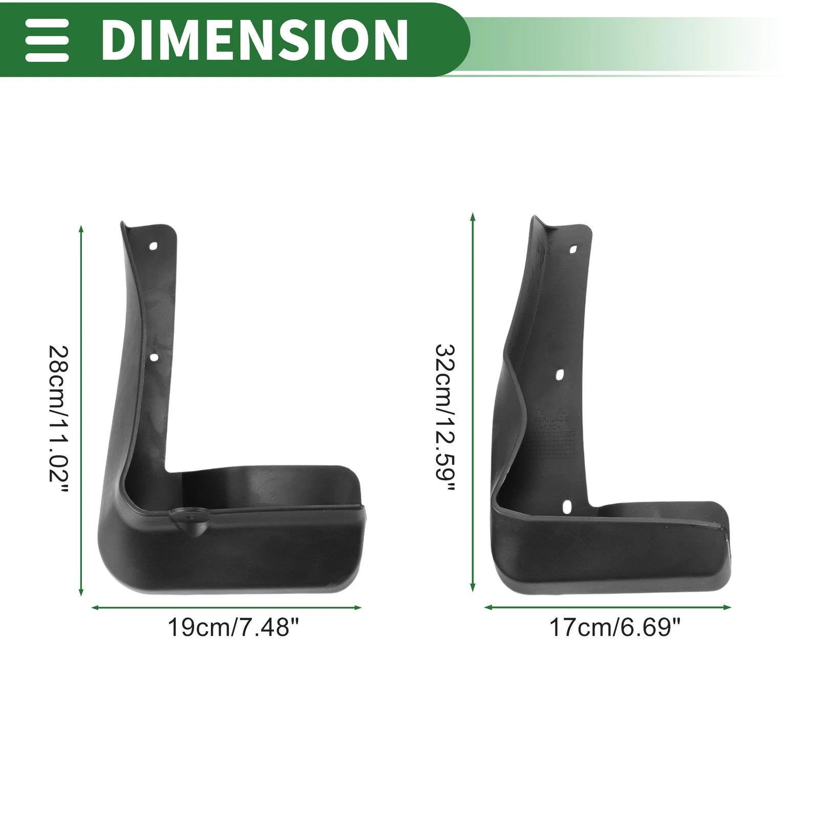 Mud Flaps Splash Guards Set of 4 for Honda Jade (2013–2016)