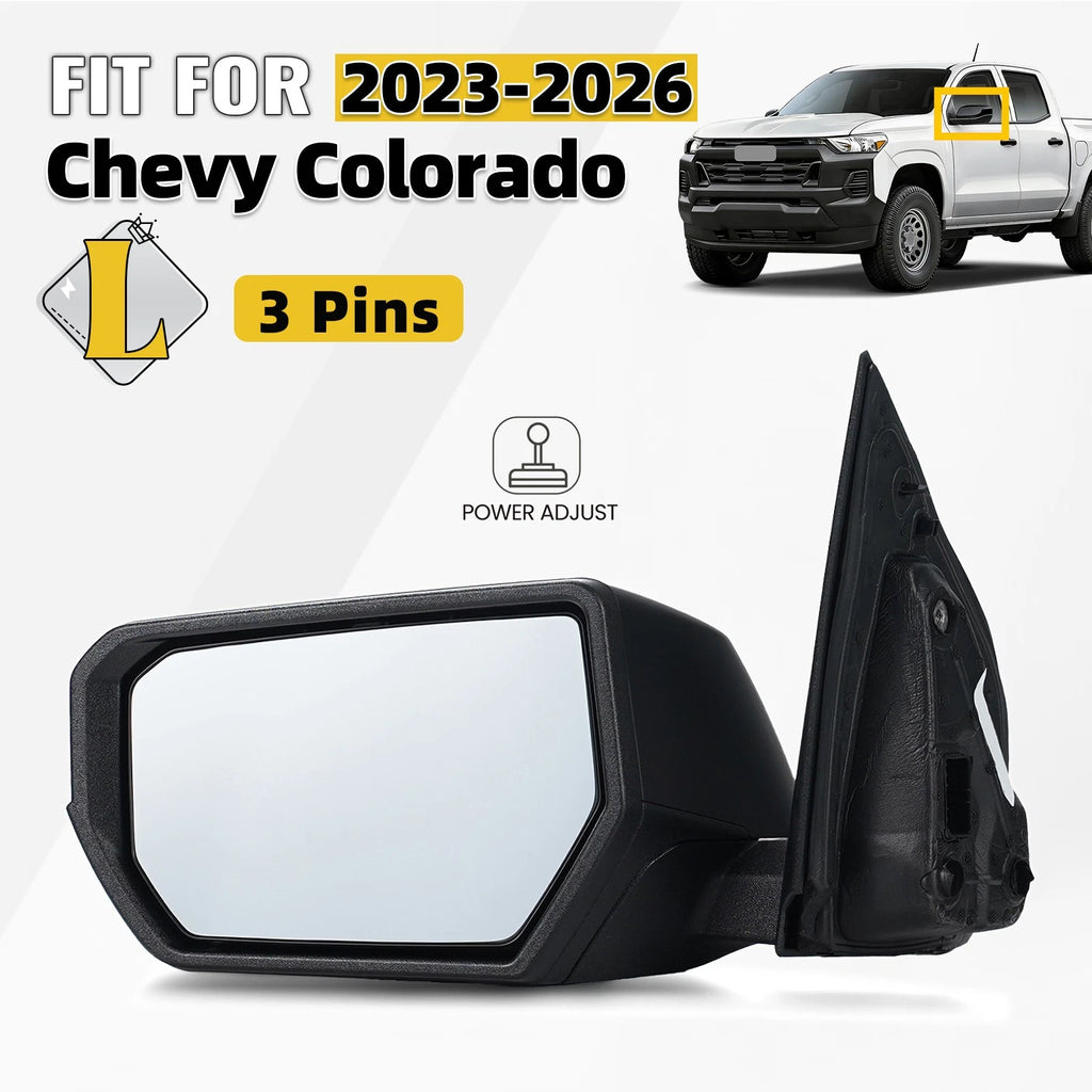 Left Side Mirror for Chevrolet Colorado (2023–2026) Power Adjust 3 Pins