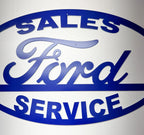 Metal Sign for Ford Sales and Service Display (24 in x 14 in) (Universal)