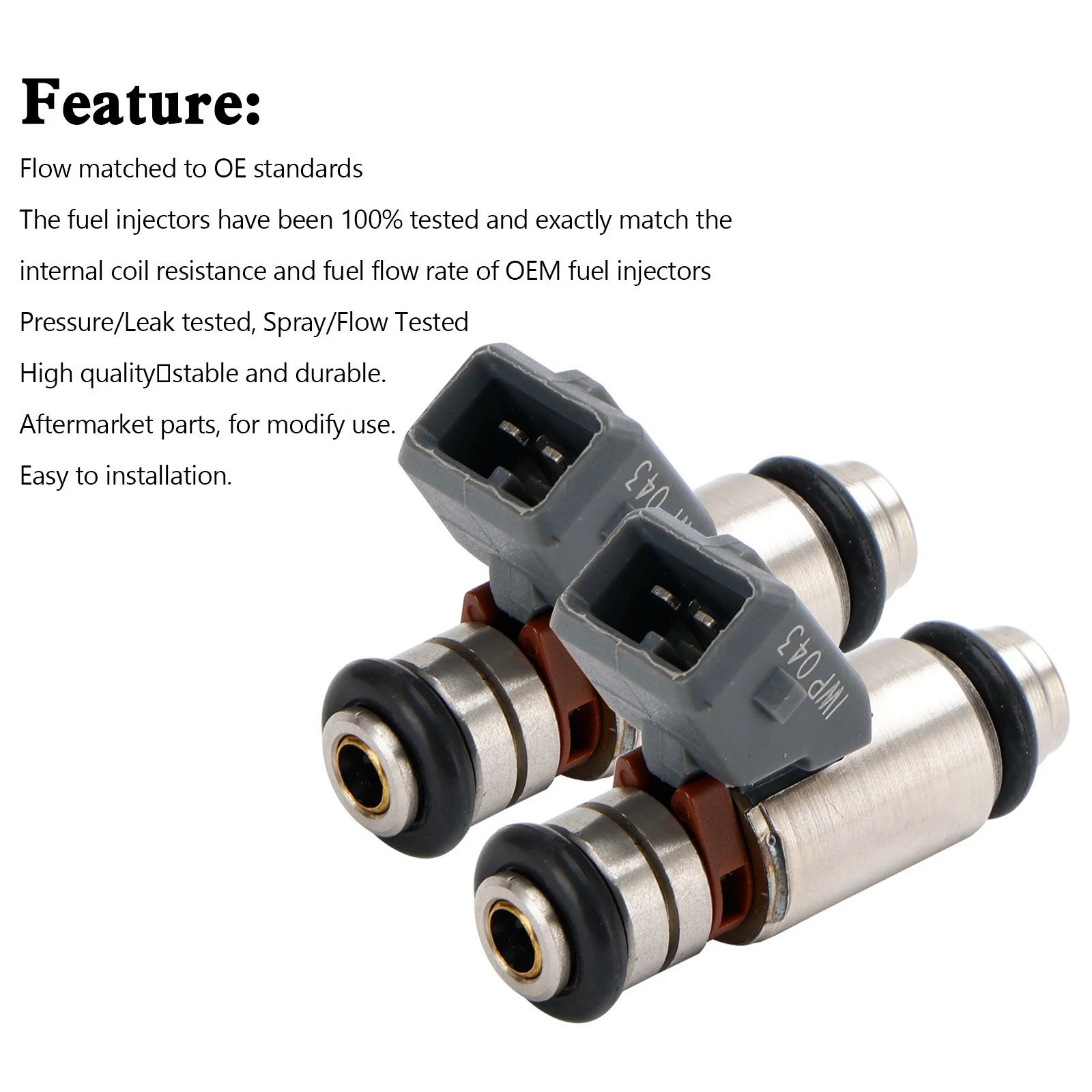 2X Fuel Injector 27609-01B for Harley 4.3 Twin Cam (2001–2016)