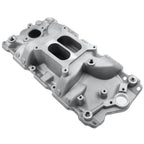 Satin Aluminum Intake Manifold for Small Block Chevy SBC 305 327 350 400 (1957–1986)