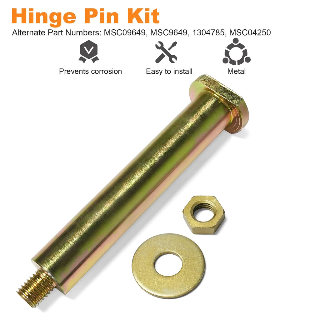 Horizontal Hinge Threaded Pin Kit for Boss RT3 V-Plow (MSC09649)