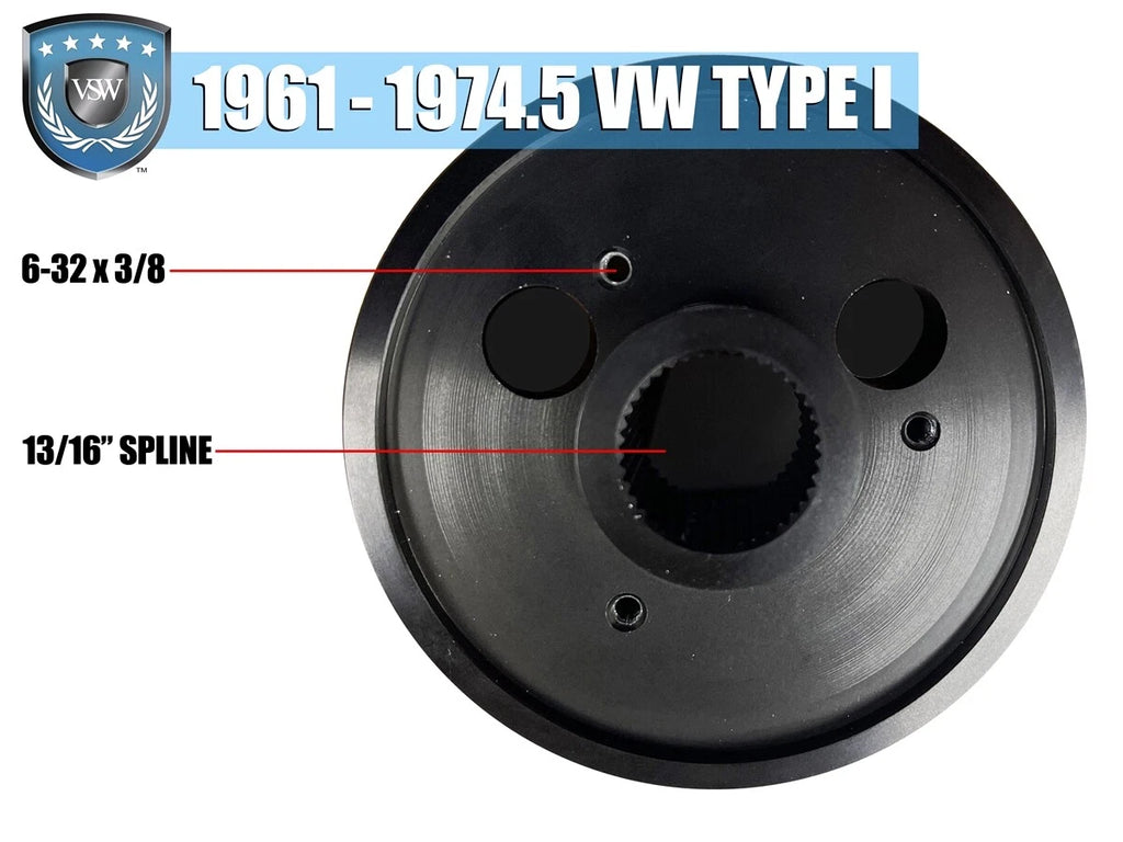 Steering Wheel Hub Adapter 6 Hole Replacement for VW Beetle 1961–1974.5