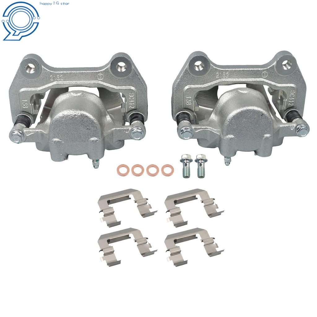 Pair Front Brake Calipers for Chevy Equinox Malibu Impala GMC Buick