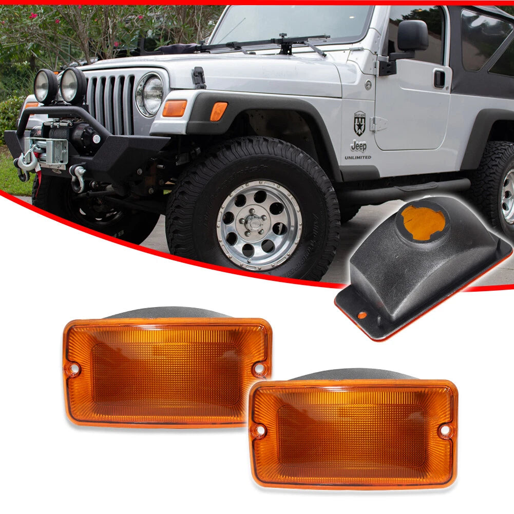 Amber Front Turn Signal Lights for Jeep Wrangler TJ (1997–2006)