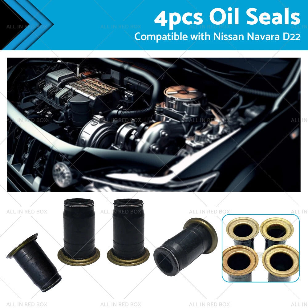 Set of 4 Diesel Injector Pipe Oil Seals for Nissan Navara Ute (2001–2007)