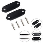 CNC Mirror Block Off Plates Hole Caps Black for Kawasaki ZX-6R 2013–2025