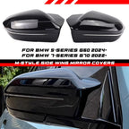 Gloss Black M-Style Mirror Caps for BMW 7-Series G70 (2022–Present), X3 G45 (2025–Present)