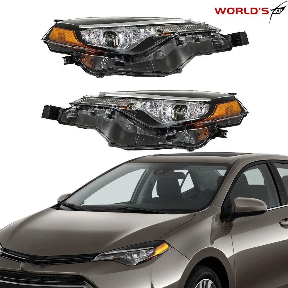 Pair Headlights for Toyota Corolla (2017–2019) LH+RH