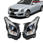 Set of 2 Halogen Projector Headlights for Cadillac ATS (2013–2018)