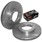 2 x Front Drilled + Slotted Disc Rotors + Brake Pads for HDJ78 HDJ79 HZJ78