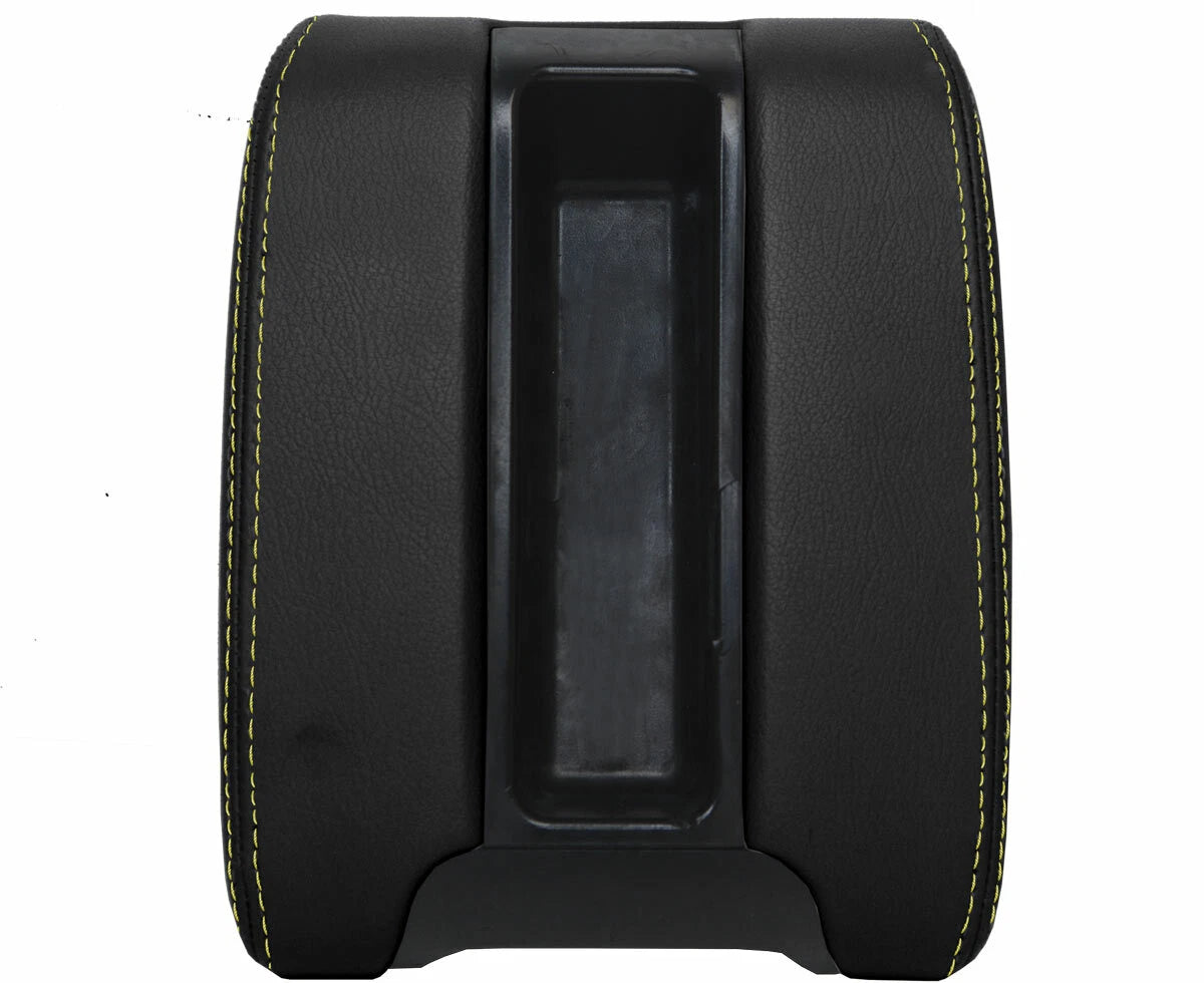 Center Console Lid Armrest Leather Cover for BMW E39 (1997–2003) Yellow Stitch