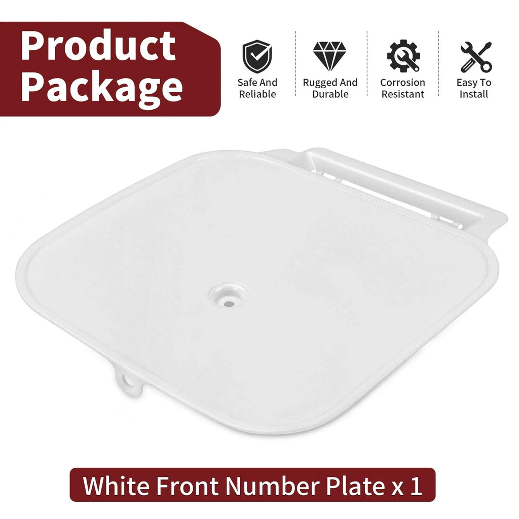White Front Number Plate for Honda Z50R Z50 Z 50R (1988–1999)
