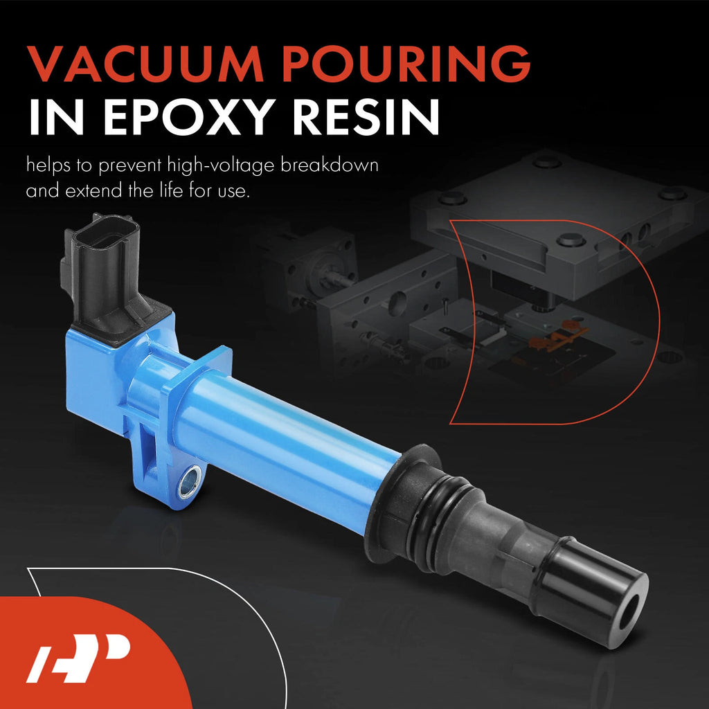 Set of 6 Blue Ignition Coils for Jeep Grand Cherokee (2005–2008) Dodge Ram 1500