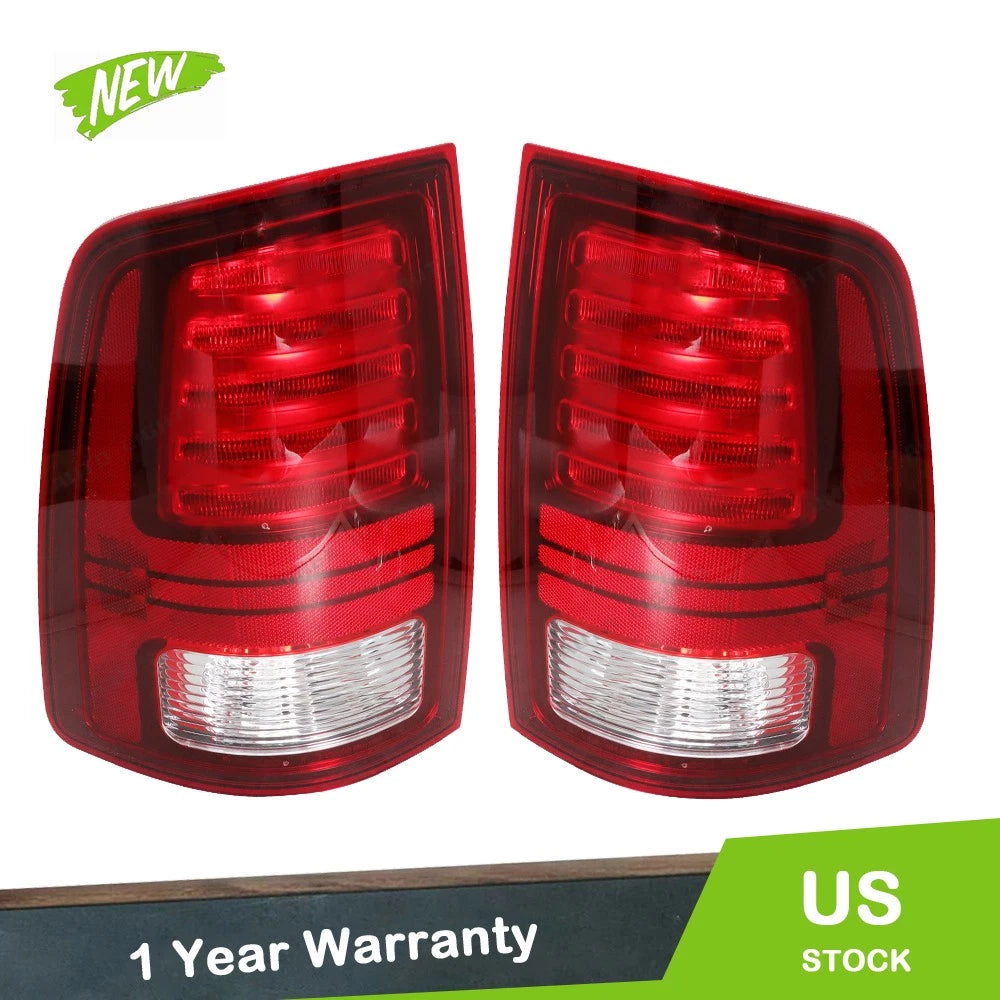 Set of 2 LED Rear Brake Lamp Tail Lights for Dodge Ram (2013–2018) Chrome