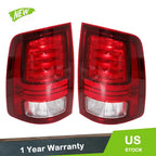 Set of 2 LED Rear Brake Lamp Tail Lights for Dodge Ram (2013–2018) Chrome