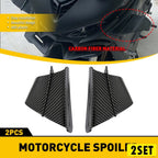 Set of 2 Air Winglets Side Deflector Spoilers for Motorcycle (Carbon Fiber)