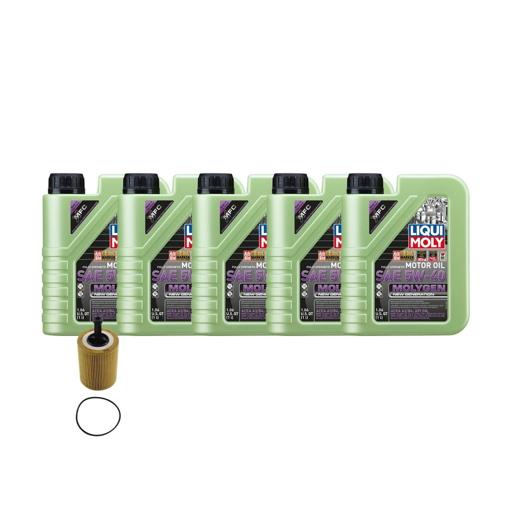 5L Liqui Moly Molygen 5W40 Oil Change Kit for Audi CBFA/CCTA (2008–2015)