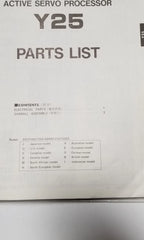Yamaha Active Servo Processor Y25 Parts List