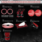 USA Flag Bling Cup Coaster Self-Adhesive Trim for Interior Decor (2008-2024)