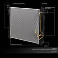 Aluminum Cooling Radiator for Dodge Dakota/Durango (1997–2000) DPI 1905