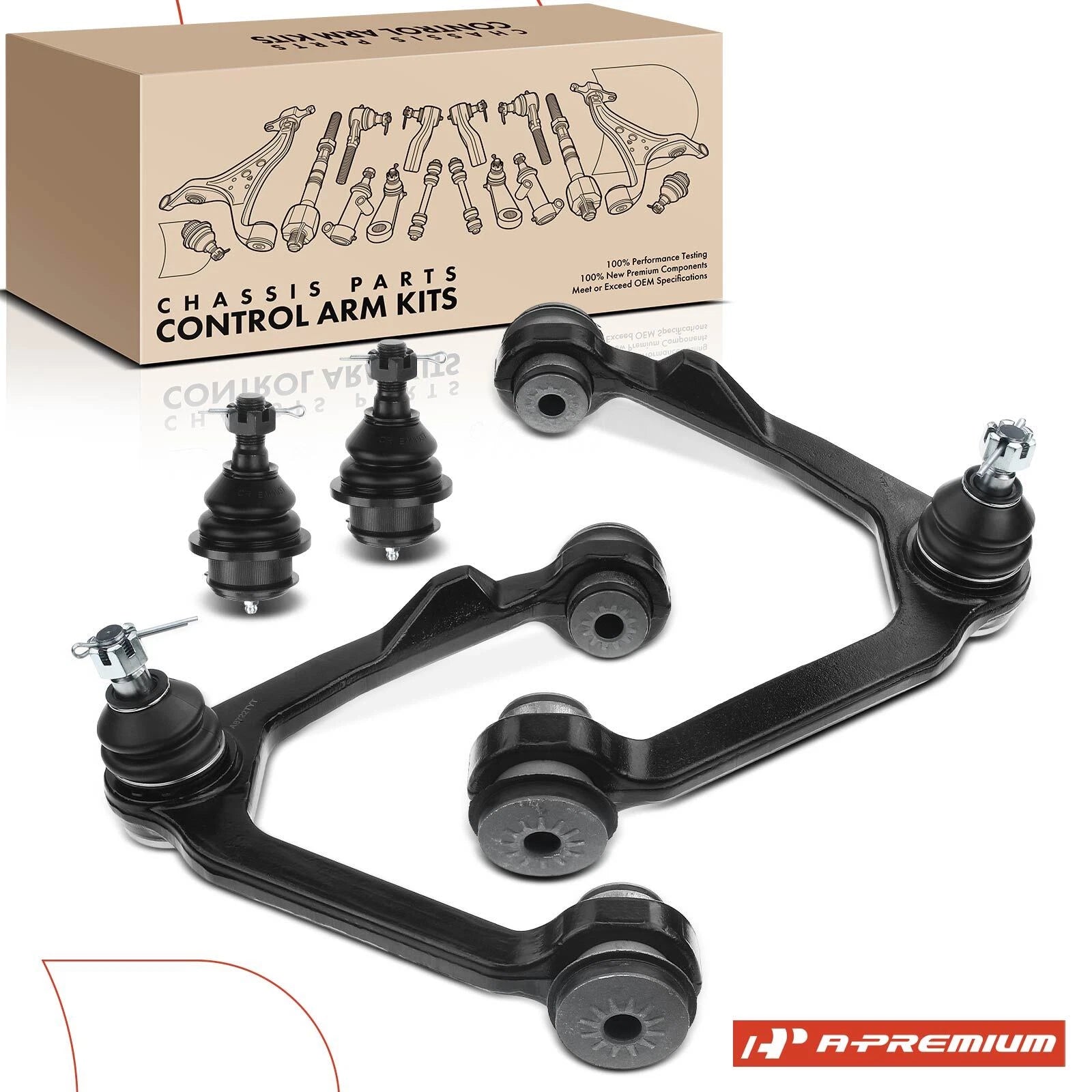 Set of 4 Front Control Arms & Ball Joints for Ford F-150 (1997–2003)