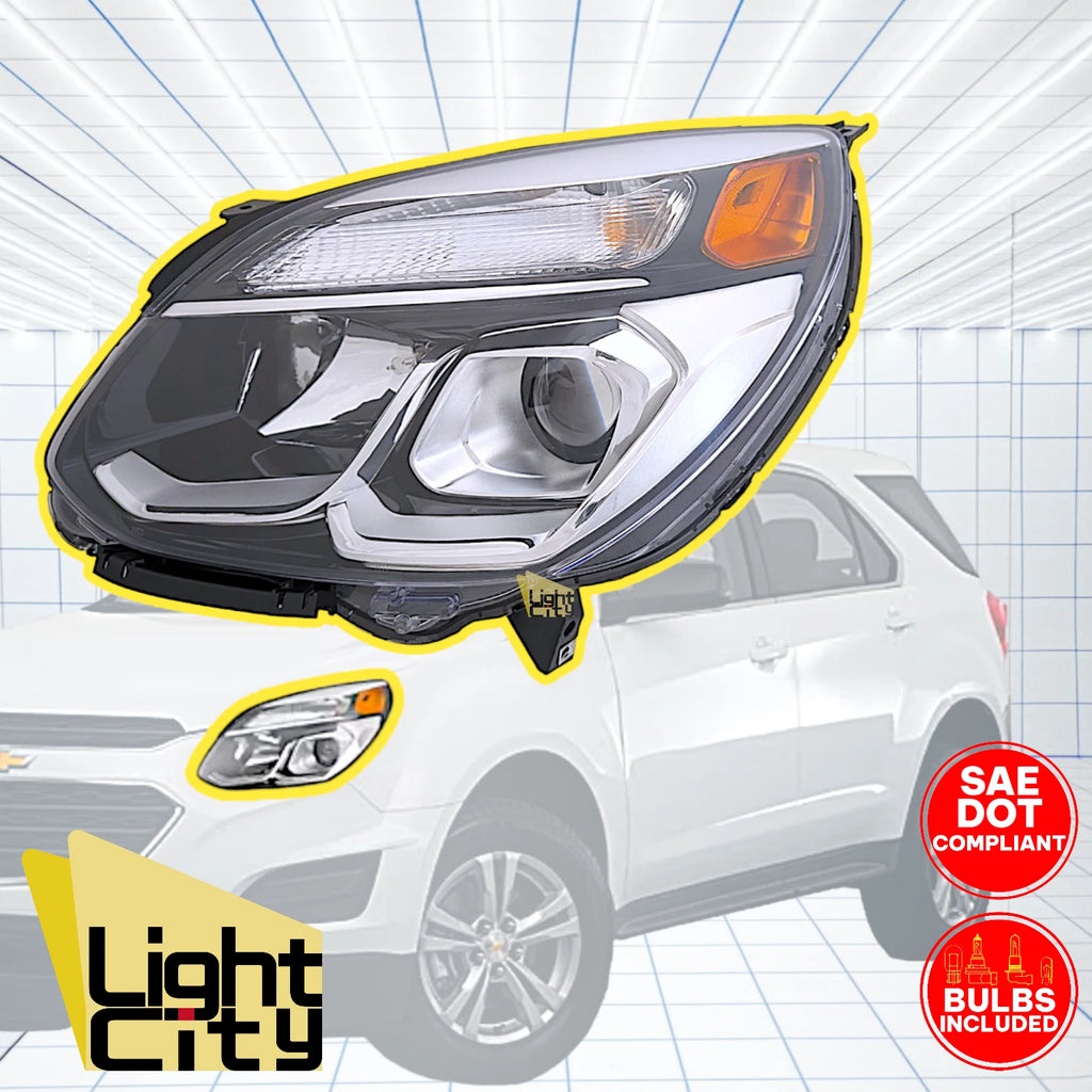 Driver Headlight Assembly LH for Chevy Equinox (2016–2017)