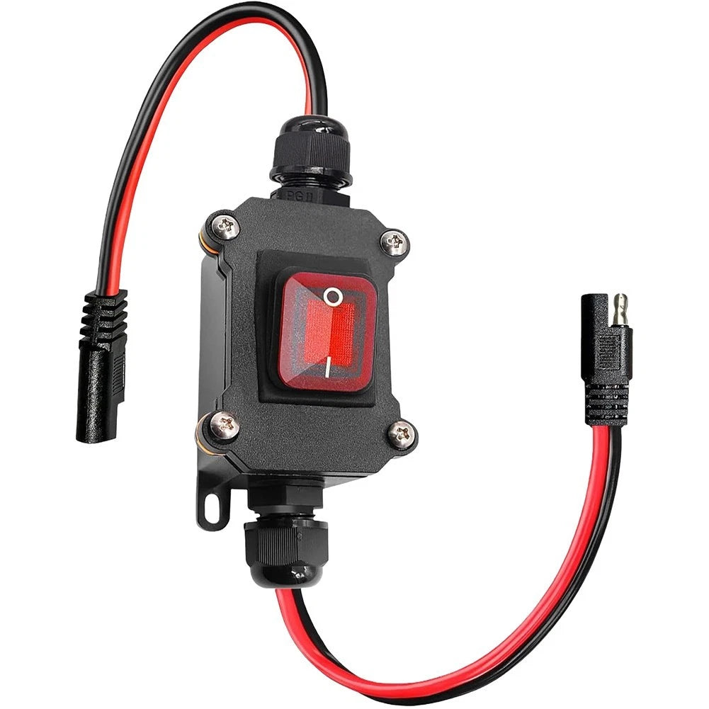 SAE Connector Inline Switch 12AWG for DC12V 25A (IP67 Waterproof)