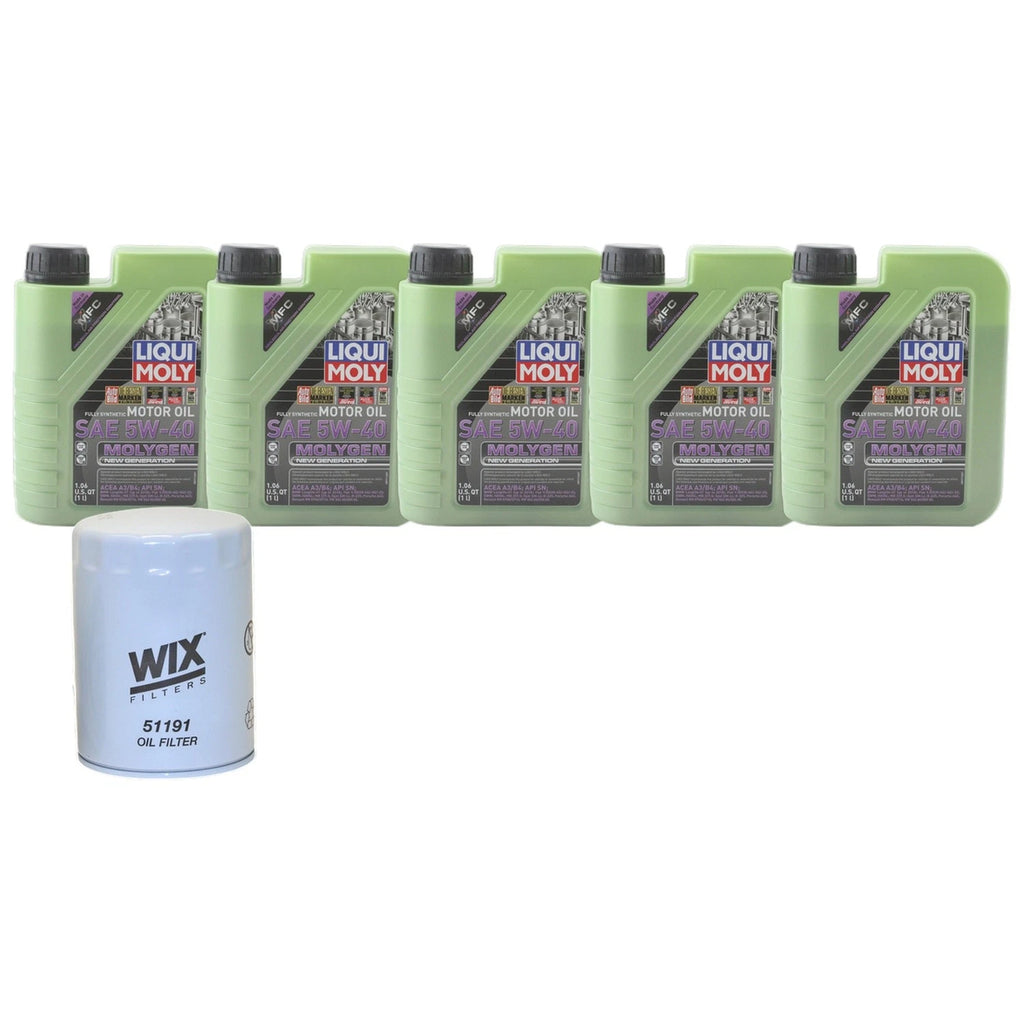 5L Liqui Moly Molygen 5W-40 Engine Oil Change Kit for A4, Passat
