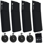 Set of 4 Black Contour Boat Fenders 24" x 6-7/8" x 2-1/2"