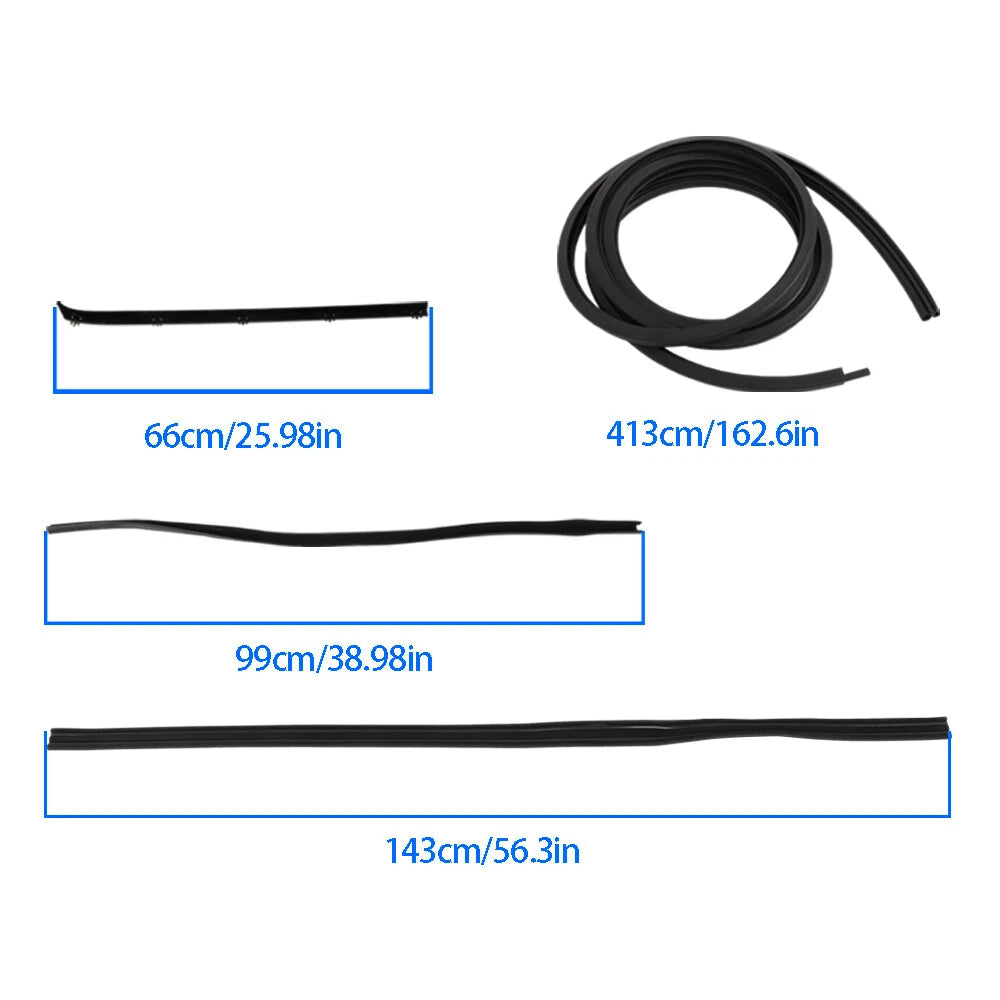 Set of 10 Rubber Door Window Weatherstrip Seals for Dodge Truck D/W 150 (1980–1993)