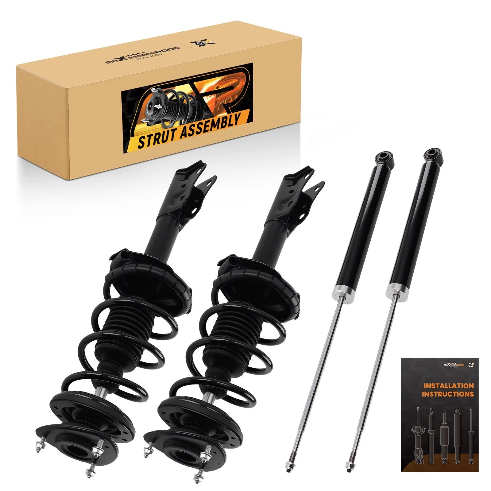 Set of 4 Absorber Shocks Struts Assembly for Toyota Echo (2000–2005)