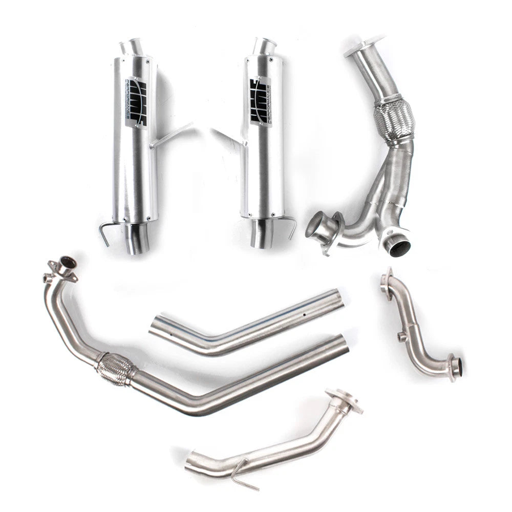 HMF Performance Venom Green Dual Full System Exhaust for Can-Am Maverick XDS (2013–2023)
