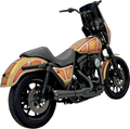 BASSANI Road Rage 2:1 Exhaust for Harley FXR (1982–1994) - Black 1FXR2B