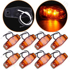 Pack of 8 Amber 2 Diodes Clearance Lamp for Trailer (Surface Mount)