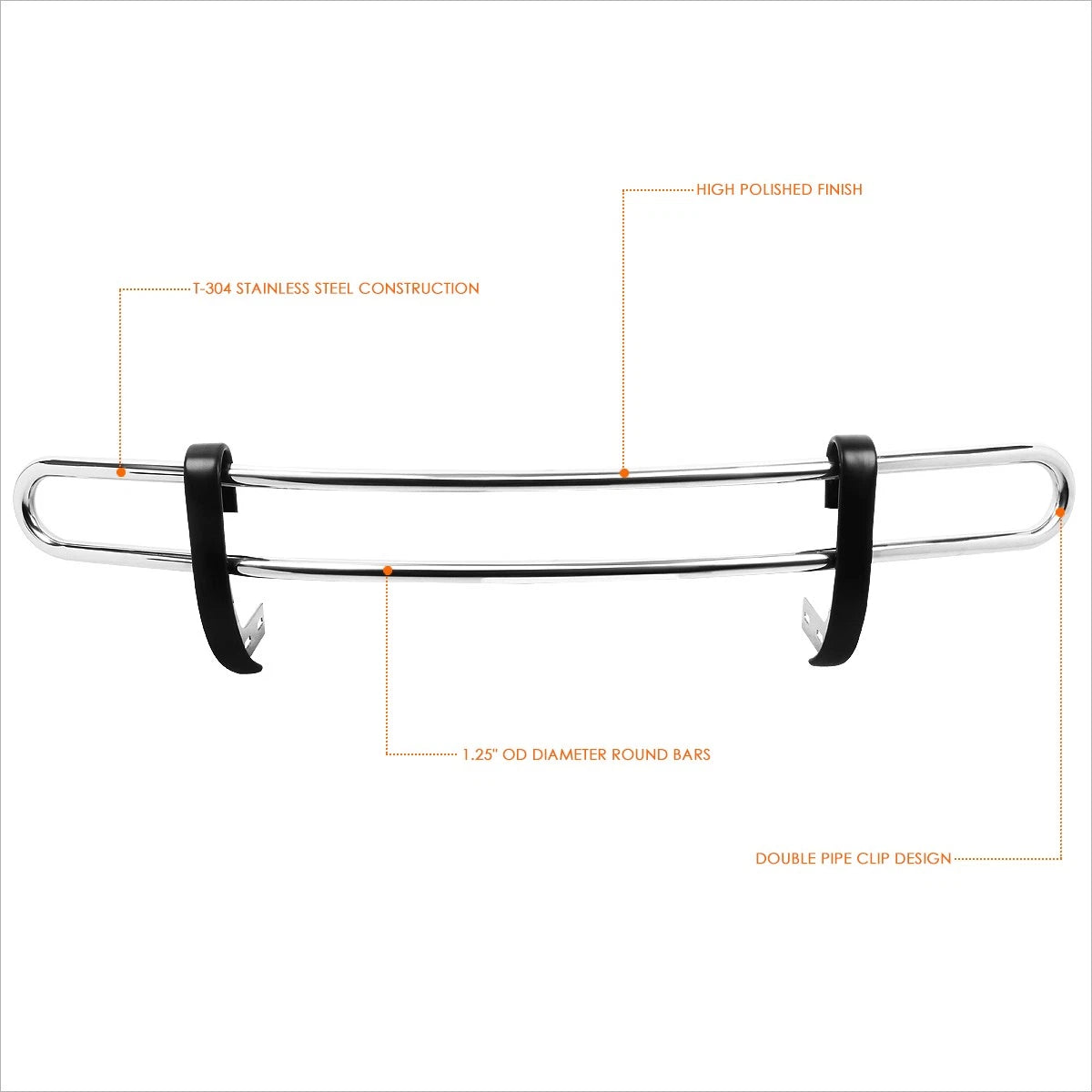 Passenger Side Headlight Lamp for Toyota Tacoma (2005–2011) Chrome/Amber