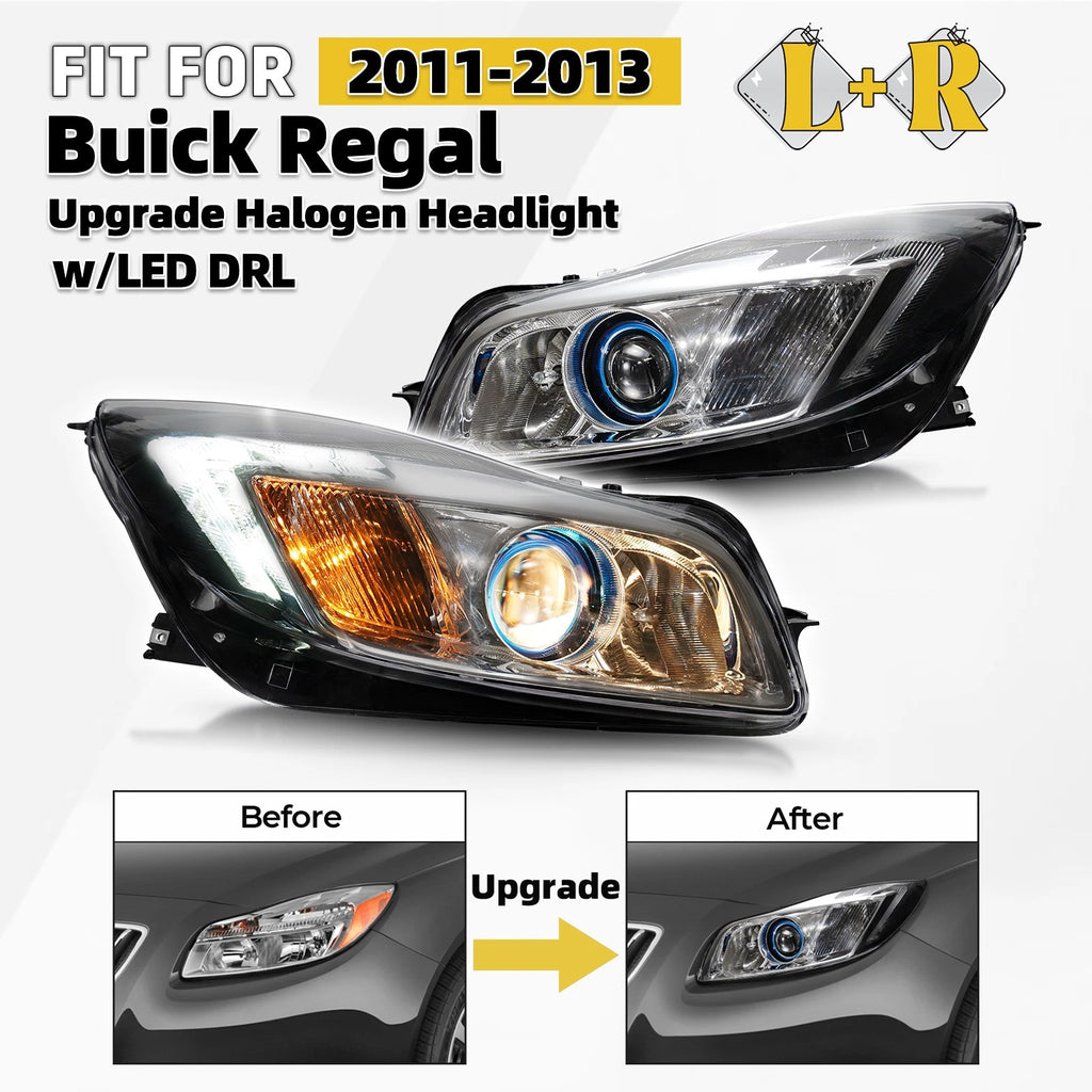 LED Headlight Upgrade for Buick Regal (2011–2013) Left + Right Pair