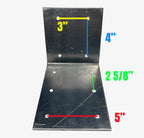 Set of 10 Aluminum 15 Degree Predrilled Corner Bracket Mounts for