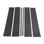 6 Pcs Pillar Window Trim for Chevy Suburban (2015–2020) Carbon Fiber Black
