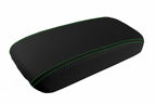 Leather Console Lid Armrest Cover for Honda Civic (2006–2011) Green Stitch