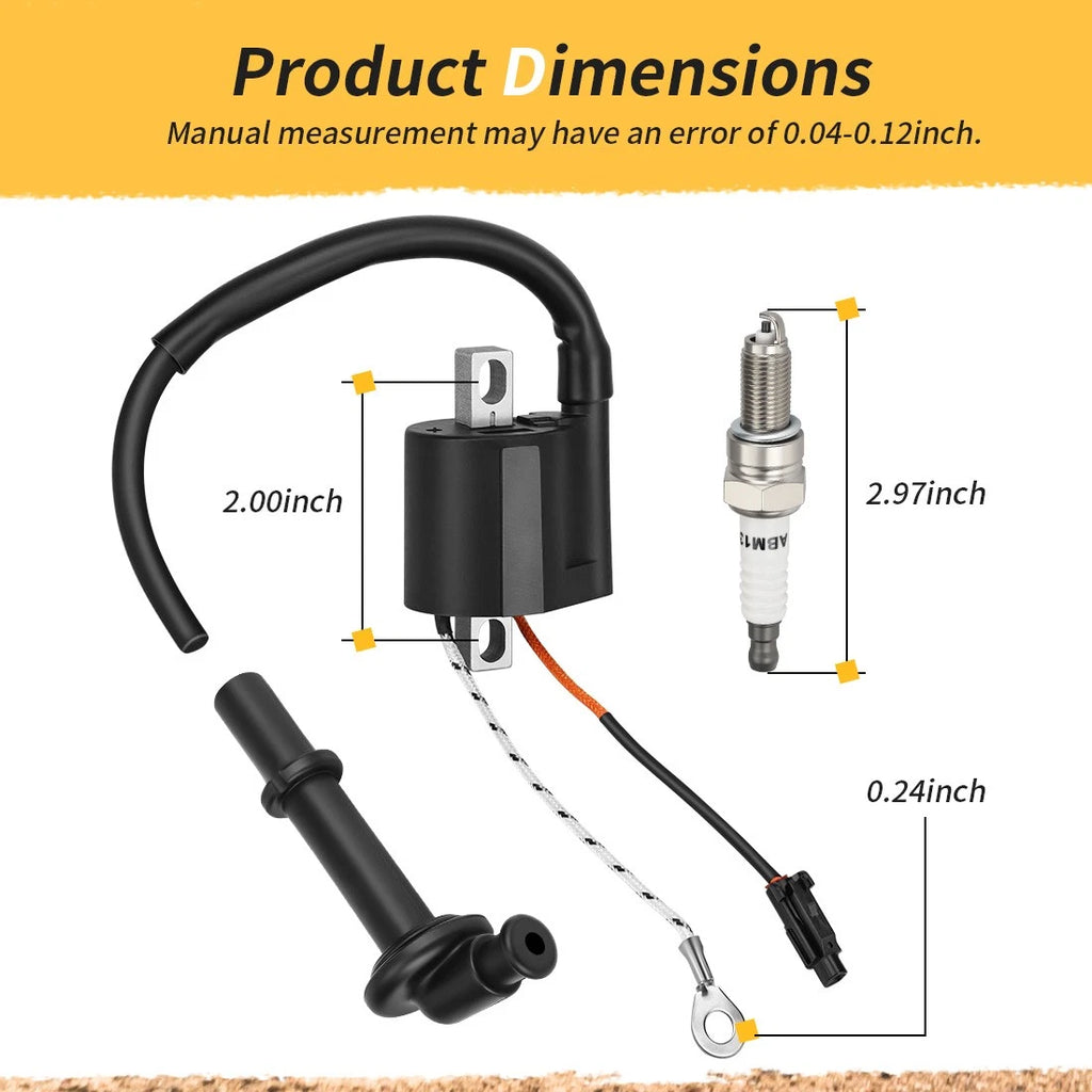 Ignition Coil + Cap w/ Spark Plug for Kawasaki KX250 KX450 (2017–2019)