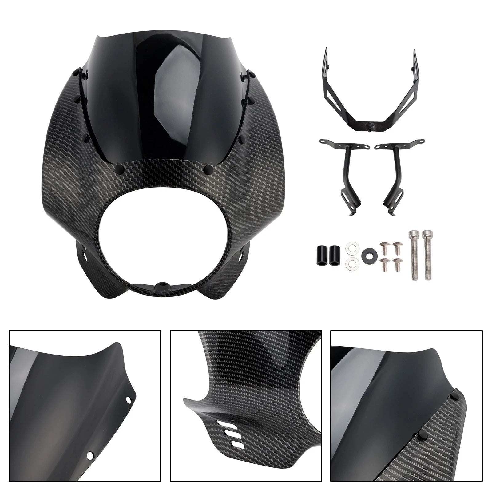 Headlight Fairing Windshield for XSR900 (2022–2025) Carbon Color + Black