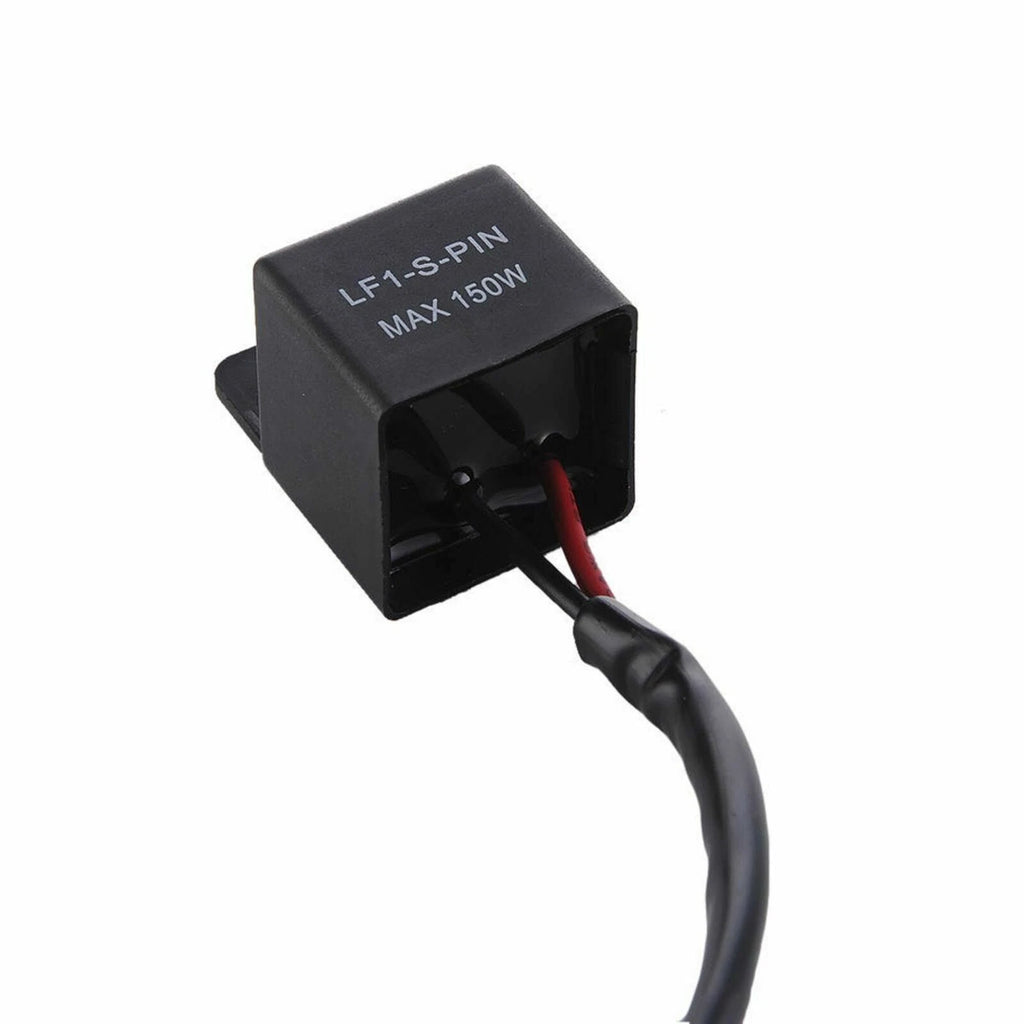 Electronic LED Flasher Relay with Adapter for Universal Fit (2-Pin) (-)