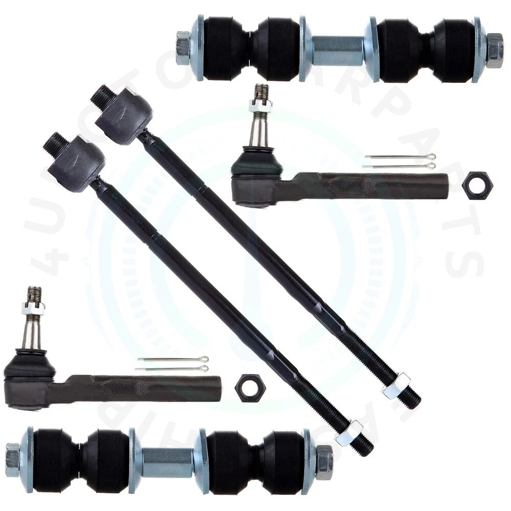 6X Front Inner Outer Tie Rod Sway Bars Kit for Pontiac Montana (2005–2006)