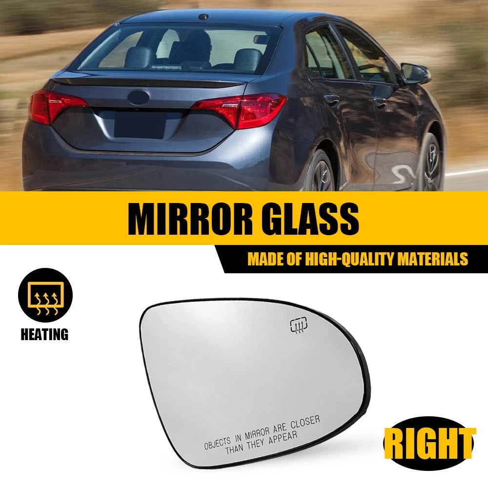 Heated Mirror Glass for Toyota Corolla Sedan (2014–2019) Passenger Side