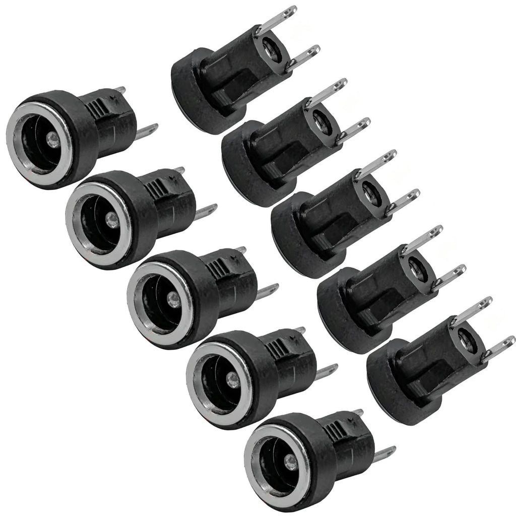 10pcs 2-Pin 5.5mm x 2.1mm DC Power Connector for Solder Mount Applications
